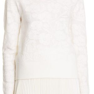 Club Monaco floral sweater. White. Medium.